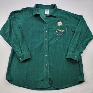 Vintage Betty Boop button down corduroy long sleeve top